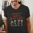 School Office Clerk Creepin' It Real HALLOWEEN Teacher Shirt Men's V-Neck T-Shirt, funny gift