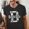 School Spirit Mascot Bobcats Back To School Teacher Student Men's V-Neck T-Shirt, funny gift School Spirit Mascot Bobcats Back To School Teacher Student Men's V-Neck T-Shirt, funny gift