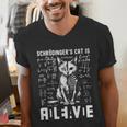 Schrodinger's Cat Dead And Alive Physics Teacher Men's V-Neck T-Shirt, funny gift Schrodinger's Cat Dead And Alive Physics Teacher Men's V-Neck T-Shirt, funny gift