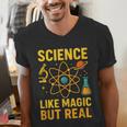 Science Like Magic But Real Nerdy Teacher Men's V-Neck T-Shirt, Science Teacher Shirts, funny gift