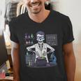 Science Teacher Halloween Skeleton Scientist Chemistry Men's V-Neck T-Shirt, Science Teacher Shirts, funny gift