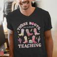 These Boots Are Made For Teaching Western Cowgirl Teacher Men's V-Neck T-Shirt, funny gift These Boots Are Made For Teaching Western Cowgirl Teacher Men's V-Neck T-Shirt, funny gift
