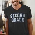 Second Grade Floral Blue Back To School 2nd Grade Teacher Men's V-Neck T-Shirt, 2nd Grade Teacher Shirts, funny gift Second Grade Floral Blue Back To School 2nd Grade Teacher Men's V-Neck T-Shirt, 2nd Grade Teacher Shirts, funny gift