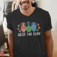 Seize The Clay Pottery Teacher Ceramics Potter Maker Men's V-Neck T-Shirt, funny gift Seize The Clay Pottery Teacher Ceramics Potter Maker Men's V-Neck T-Shirt, funny gift