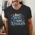 Shhh Just Use Visuals SPED Special Education Teacher Men Women Men's V-Neck T-Shirt, funny gift Shhh Just Use Visuals SPED Special Education Teacher Men Women Men's V-Neck T-Shirt, funny gift