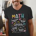 Show Your Work Math Teacher First Day Back To School Men's V-Neck T-Shirt, funny gift