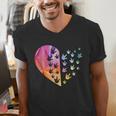 Sign Language Heart ASL For Deaf Teacher Men's V-Neck T-Shirt, funny gift Sign Language Heart ASL For Deaf Teacher Men's V-Neck T-Shirt, funny gift