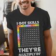 I Got Skills They'Re Multiplying Nerd Math Teacher Men's V-Neck T-Shirt, funny gift I Got Skills They'Re Multiplying Nerd Math Teacher Men's V-Neck T-Shirt, funny gift