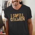 I SMELL CHILDREN Halloween Teacher Classroom I Teach Men's V-Neck T-Shirt, funny gift