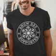 Snow Day Supporter Teacher Student Winter Snowflake Men's V-Neck T-Shirt, funny gift