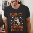 Sorry I'm Booked Ghost Reading Book Lover Teacher Halloween Men's V-Neck T-Shirt, funny gift Sorry I'm Booked Ghost Reading Book Lover Teacher Halloween Men's V-Neck T-Shirt, funny gift