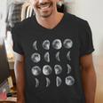 Space Science Student Teacher Leonard Moon Phases Men Women Kids Men's V-Neck T-Shirt, Science Teacher Shirts, funny gift