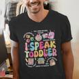 I Speak Toddler Back To School Teacher Men's V-Neck T-Shirt, funny gift