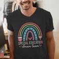 Special Education Dream Team Rainbow SPED Teacher Autism Men's V-Neck T-Shirt, funny gift Special Education Dream Team Rainbow SPED Teacher Autism Men's V-Neck T-Shirt, funny gift