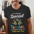 Special Teacher To Hear Child Cant Say Autism Awareness Sped Men's V-Neck T-Shirt, funny gift