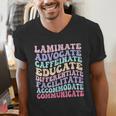 Sped Caffeinate Advocate Laminate Educate Teacher Men's V-Neck T-Shirt, funny gift Sped Caffeinate Advocate Laminate Educate Teacher Men's V-Neck T-Shirt, funny gift
