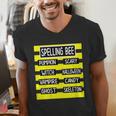 Spelling Bee Pun Halloween Costume For Teachers Men's V-Neck T-Shirt, funny gift
