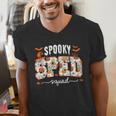 Spooky SPED Squad Special Education Teacher Halloween Ghost Men's V-Neck T-Shirt, funny gift Spooky SPED Squad Special Education Teacher Halloween Ghost Men's V-Neck T-Shirt, funny gift