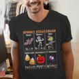 Spooky Syllables Halloween Teacher Student Education Men's V-Neck T-Shirt, funny gift Spooky Syllables Halloween Teacher Student Education Men's V-Neck T-Shirt, funny gift