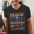 Spooky Syllables Teacher Halloween Educational Kids Men's V-Neck T-Shirt, funny gift