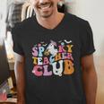 Spooky Teacher Club Halloween Men's V-Neck T-Shirt, funny gift Spooky Teacher Club Halloween Men's V-Neck T-Shirt, funny gift