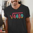 Square Root 4489 Slang Math Teacher Six Seven 6 7 Meme 67 Men's V-Neck T-Shirt, funny gift