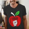 I Stand With Teachers Tshirt Men's V-Neck T-Shirt, funny gift