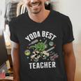 Star Wars Yoda Best Teacher Icons Men's V-Neck T-Shirt, funny gift
