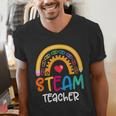 STEAM Teacher Squad Team Crew Back To School STEM Special Men's V-Neck T-Shirt, funny gift