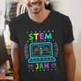 STEM Teacher Shirt STEM Teacher Tshirts STEM Is My Jam Men's V-Neck T-Shirt, funny gift