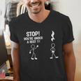 Stop You'Re Under A Rest Music Teacher Men's V-Neck T-Shirt, funny gift