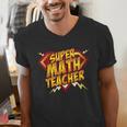 Super Math Teacher Educational Superhero Men's V-Neck T-Shirt, Super Teacher Shirts, funny gift Super Math Teacher Educational Superhero Men's V-Neck T-Shirt, Super Teacher Shirts, funny gift