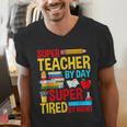 Super Teacher By Day Super Tired By Night Superhero Teacher Men's V-Neck T-Shirt, Super Teacher Shirts, funny gift Super Teacher By Day Super Tired By Night Superhero Teacher Men's V-Neck T-Shirt, Super Teacher Shirts, funny gift