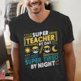 Super Teacher By Day Super Tired By Night Superheroes School Men's V-Neck T-Shirt, Super Teacher Shirts, funny gift Super Teacher By Day Super Tired By Night Superheroes School Men's V-Neck T-Shirt, Super Teacher Shirts, funny gift