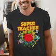 Superhero Teacher Appreciation Teaching Tee Men's V-Neck T-Shirt, funny gift