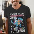 T Rex Dinosaur Unicorn Teachers Are Like Unicornasaurus Rex Men's V-Neck T-Shirt, funny gift T Rex Dinosaur Unicorn Teachers Are Like Unicornasaurus Rex Men's V-Neck T-Shirt, funny gift