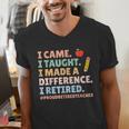 I Came I Taught I Made a Difference Proud Retired Teacher Men's V-Neck T-Shirt, funny gift I Came I Taught I Made a Difference Proud Retired Teacher Men's V-Neck T-Shirt, funny gift