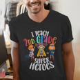I Teach 2nd Grade Superheroes Back To School Teacher Men Women Girls Kids Men's V-Neck T-Shirt, 2nd Grade Teacher Shirts, funny gift I Teach 2nd Grade Superheroes Back To School Teacher Men Women Girls Kids Men's V-Neck T-Shirt, 2nd Grade Teacher Shirts, funny gift