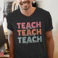 Teach Compassion Kindness Confidence For Teacher Men's V-Neck T-Shirt, funny gift Teach Compassion Kindness Confidence For Teacher Men's V-Neck T-Shirt, funny gift