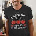 I Teach The Cutest Apples In The Orchard Cute Fall Teacher Men's V-Neck T-Shirt, funny gift I Teach The Cutest Apples In The Orchard Cute Fall Teacher Men's V-Neck T-Shirt, funny gift
