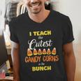 I Teach The Cutest Candy Corn In The Patch Teacher Halloween Men's V-Neck T-Shirt, funny gift I Teach The Cutest Candy Corn In The Patch Teacher Halloween Men's V-Neck T-Shirt, funny gift