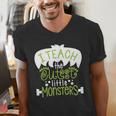 I Teach The Cutest Little Monsters Halloween Teacher Spooky Men's V-Neck T-Shirt, funny gift I Teach The Cutest Little Monsters Halloween Teacher Spooky Men's V-Neck T-Shirt, funny gift