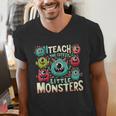 I Teach The Cutest Little Monsters Teacher Halloween Outfit Men's V-Neck T-Shirt, funny gift I Teach The Cutest Little Monsters Teacher Halloween Outfit Men's V-Neck T-Shirt, funny gift