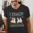 I Teach The Cutest Little Penguins Cute School Teacher Tee Men's V-Neck T-Shirt, funny gift I Teach The Cutest Little Penguins Cute School Teacher Tee Men's V-Neck T-Shirt, funny gift