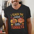 I Teach The Cutest Little Turkeys Teacher Thanksgiving Men's V-Neck T-Shirt, funny gift I Teach The Cutest Little Turkeys Teacher Thanksgiving Men's V-Neck T-Shirt, funny gift