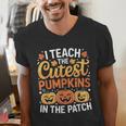I Teach The Cutest Pumpkins Tshirt Halloween Teacher Men's V-Neck T-Shirt, funny gift I Teach The Cutest Pumpkins Tshirt Halloween Teacher Men's V-Neck T-Shirt, funny gift