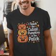 i Teach The Cutest Pumpkins In The Patch Teacher Halloween Men's V-Neck T-Shirt, funny gift
