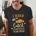 I Teach The Cutest Pumpkins In The Patch Teacher School For Men Women Kids Men's V-Neck T-Shirt, funny gift I Teach The Cutest Pumpkins In The Patch Teacher School For Men Women Kids Men's V-Neck T-Shirt, funny gift