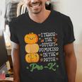 I Teach Cutest Pumpkins In Patch Thanksgiving Teacher Pre-K For Men Women Men's V-Neck T-Shirt, funny gift I Teach Cutest Pumpkins In Patch Thanksgiving Teacher Pre-K For Men Women Men's V-Neck T-Shirt, funny gift