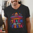 Teach Like It'S A Fiesta Teachers Sombrero Cinco De Mayo Men's V-Neck T-Shirt, funny gift Teach Like It'S A Fiesta Teachers Sombrero Cinco De Mayo Men's V-Neck T-Shirt, funny gift